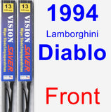 Front Wiper Blade Pack for 1994 Lamborghini Diablo - Vision Saver
