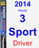 Driver Wiper Blade for 2014 Mazda 3 Sport - Vision Saver