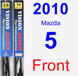 Front Wiper Blade Pack for 2010 Mazda 5 - Vision Saver