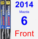 Front Wiper Blade Pack for 2014 Mazda 6 - Vision Saver