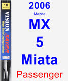 Passenger Wiper Blade for 2006 Mazda MX-5 Miata - Vision Saver