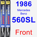 Front Wiper Blade Pack for 1986 Mercedes-Benz 560SL - Vision Saver