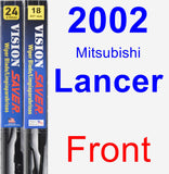 Front Wiper Blade Pack for 2002 Mitsubishi Lancer - Vision Saver