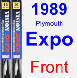 Front Wiper Blade Pack for 1989 Plymouth Expo - Vision Saver