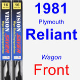Front Wiper Blade Pack for 1981 Plymouth Reliant - Vision Saver