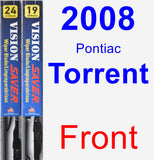 Front Wiper Blade Pack for 2008 Pontiac Torrent - Vision Saver