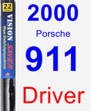 Driver Wiper Blade for 2000 Porsche 911 - Vision Saver