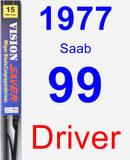 Driver Wiper Blade for 1977 Saab 99 - Vision Saver