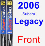 Front Wiper Blade Pack for 2006 Subaru Legacy - Vision Saver