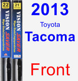 Front Wiper Blade Pack for 2013 Toyota Tacoma - Vision Saver