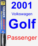 Passenger Wiper Blade for 2001 Volkswagen Golf - Vision Saver
