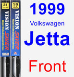 Front Wiper Blade Pack for 1999 Volkswagen Jetta - Vision Saver