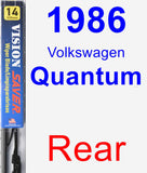 Rear Wiper Blade for 1986 Volkswagen Quantum - Vision Saver