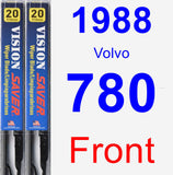 Front Wiper Blade Pack for 1988 Volvo 780 - Vision Saver