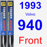 Front Wiper Blade Pack for 1993 Volvo 940 - Vision Saver