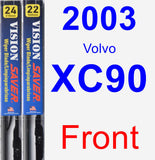 Front Wiper Blade Pack for 2003 Volvo XC90 - Vision Saver