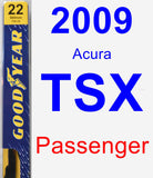 Passenger Wiper Blade for 2009 Acura TSX - Premium