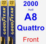 Front Wiper Blade Pack for 2000 Audi A8 Quattro - Premium