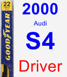 Driver Wiper Blade for 2000 Audi S4 - Premium