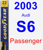 Passenger Wiper Blade for 2003 Audi S6 - Premium