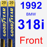 Front Wiper Blade Pack for 1992 BMW 318i - Premium