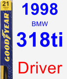 Driver Wiper Blade for 1998 BMW 318ti - Premium