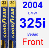 Front Wiper Blade Pack for 2004 BMW 325i - Premium