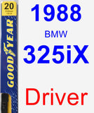 Driver Wiper Blade for 1988 BMW 325iX - Premium