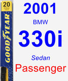 Passenger Wiper Blade for 2001 BMW 330i - Premium