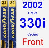 Front Wiper Blade Pack for 2002 BMW 330i - Premium