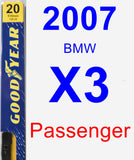 Passenger Wiper Blade for 2007 BMW X3 - Premium