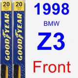Front Wiper Blade Pack for 1998 BMW Z3 - Premium