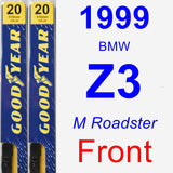 Front Wiper Blade Pack for 1999 BMW Z3 - Premium