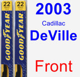 Front Wiper Blade Pack for 2003 Cadillac DeVille - Premium