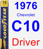 Driver Wiper Blade for 1976 Chevrolet C10 - Premium