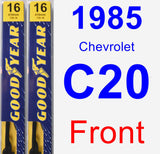 Front Wiper Blade Pack for 1985 Chevrolet C20 - Premium