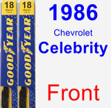Front Wiper Blade Pack for 1986 Chevrolet Celebrity - Premium