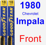 Front Wiper Blade Pack for 1980 Chevrolet Impala - Premium
