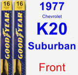 Front Wiper Blade Pack for 1977 Chevrolet K20 Suburban - Premium