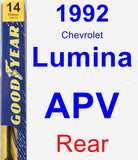 Rear Wiper Blade for 1992 Chevrolet Lumina APV - Premium