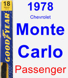 Passenger Wiper Blade for 1978 Chevrolet Monte Carlo - Premium