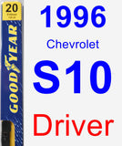 Driver Wiper Blade for 1996 Chevrolet S10 - Premium
