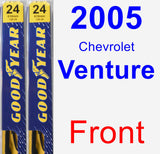 Front Wiper Blade Pack for 2005 Chevrolet Venture - Premium