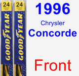 Front Wiper Blade Pack for 1996 Chrysler Concorde - Premium