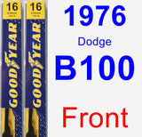 Front Wiper Blade Pack for 1976 Dodge B100 - Premium