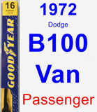Passenger Wiper Blade for 1972 Dodge B100 Van - Premium