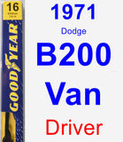 Driver Wiper Blade for 1971 Dodge B200 Van - Premium