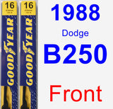Front Wiper Blade Pack for 1988 Dodge B250 - Premium