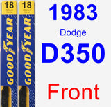 Front Wiper Blade Pack for 1983 Dodge D350 - Premium