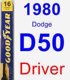 Driver Wiper Blade for 1980 Dodge D50 - Premium